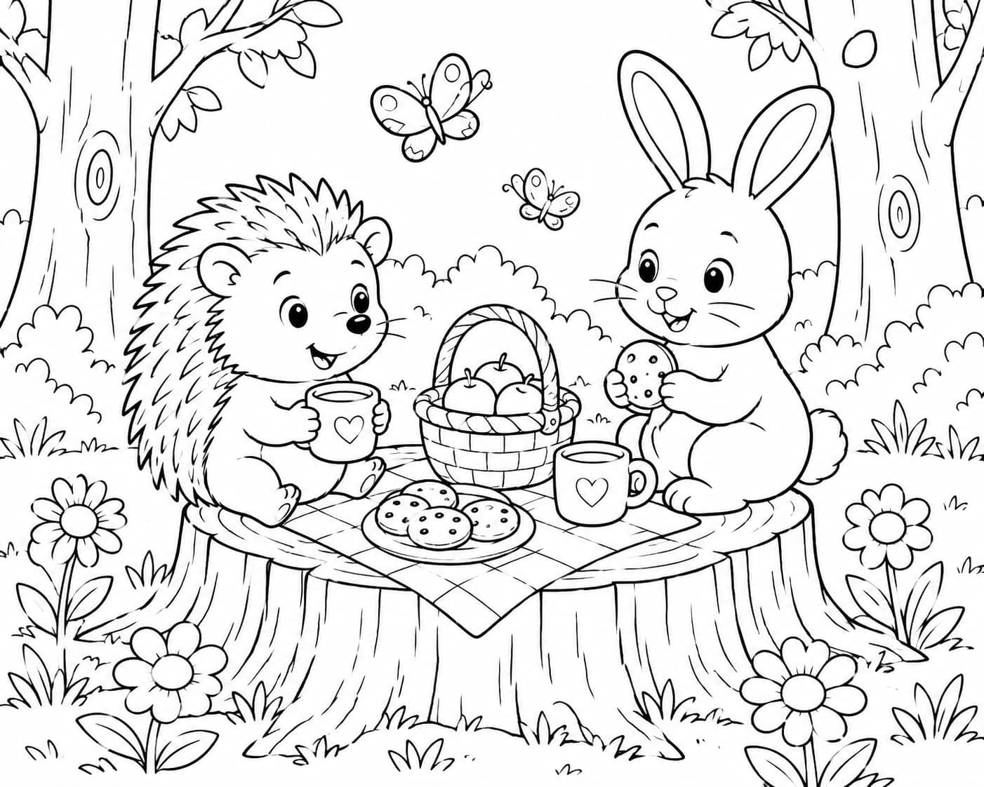Sample animals coloring page from Fabelyn
