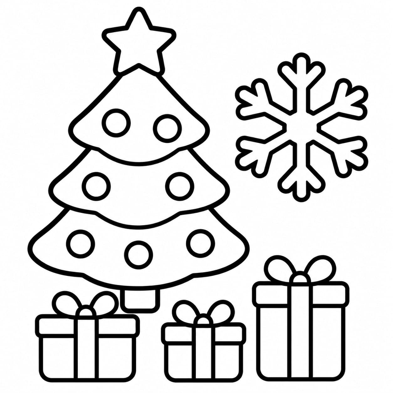 Christmas coloring page sample for Ages 3–5